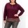 2-in-1 Shirt m. Chiffonfutter, weinrot