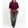 2-in-1 Shirt m. Chiffonfutter, weinrot