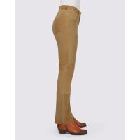 Goat suede trousers, camel