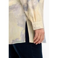 Długa bluzka tie-dye, jasnobeżowa/niebieska