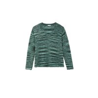 Flammgarn-Struktur-Pullover, grün