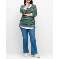 Flammgarn-Struktur-Pullover, grün
