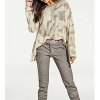 Round neckline shirt, sand