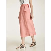 Linen wrap skirt, peach