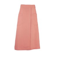 Linen wrap skirt, peach