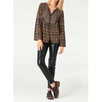 Designer-Druckbluse, schwarz-bunt