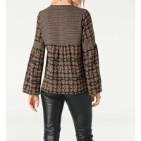 Designer-Druckbluse, schwarz-bunt