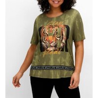 Shirt m. Frontbild und Schriftzug, khaki
