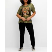 Shirt with front print, khaki