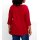 Cropped sleeve shirt, red-white