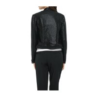 Pailletten-Shirtjacke, schwarz