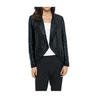 Pailletten-Shirtjacke, schwarz