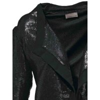 Pailletten-Shirtjacke, schwarz