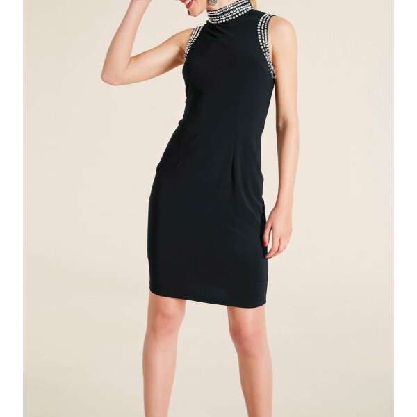 Designer-Kleid m. Strass, schwarz