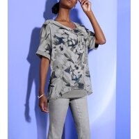 Viskose-Seiden-Bluse im Lagenlook, bunt
