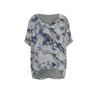 Viskose-Seiden-Bluse im Lagenlook, bunt