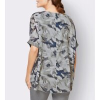 Viskose-Seiden-Bluse im Lagenlook, bunt