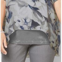 Viskose-Seiden-Bluse im Lagenlook, bunt