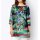 Silky tunic, dark blue - print
