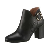 Rind-Nappaleder-Ankleboot, schwarz
