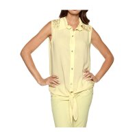 Bluse m. Spitze, vanille