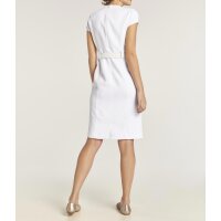 Sheath dress with belt, white
