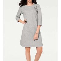 Sweat dress with brooch, silver grey