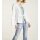 Linen jacket with lace, offwhite
