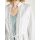 Linen jacket with lace, offwhite
