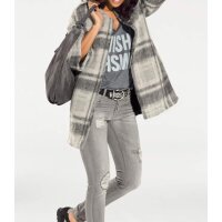Fleece coat, grey