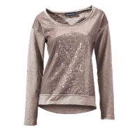 Sequine sweatshirt, taupe
