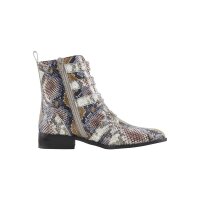 Leather boots with rivets, multicolour