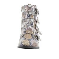 Leather boots with rivets, multicolour
