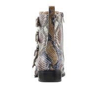 Leather boots with rivets, multicolour