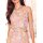 Designer-Chiffon-Druckkeid, rosé-bunt