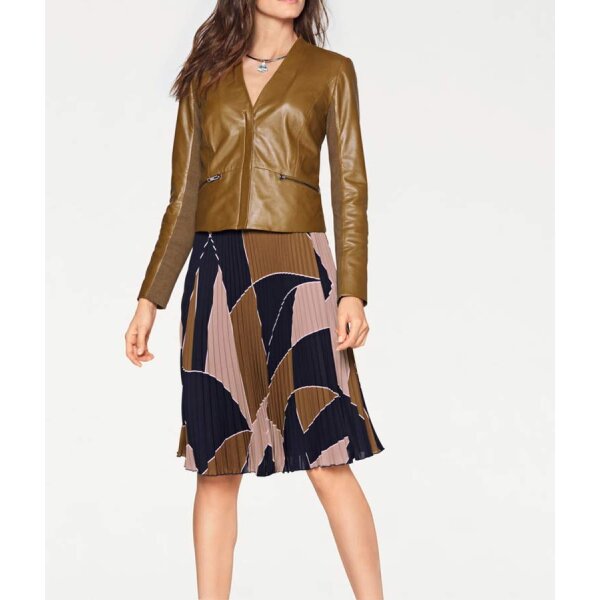 Leather blazer, cognac