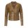 Leather blazer, cognac