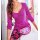 Sweater with silk, fuchsia