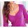 Sweater with silk, fuchsia
