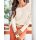 Silk sweater with lace, champagne