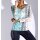 Print sweater with glitter stones, ecru-multicolour