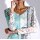 Print sweater with glitter stones, ecru-multicolour