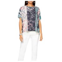 Layer look shirt, ecru-print