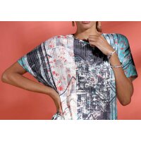 Layer look shirt, ecru-print