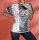Layer look shirt, ecru-print