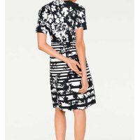 Print dress, black-white