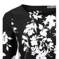 Print dress, black-white
