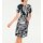 Print dress, black-white