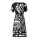 Print dress, black-white