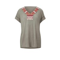 Designer-Shirt m. Zierperlen, schlamm
